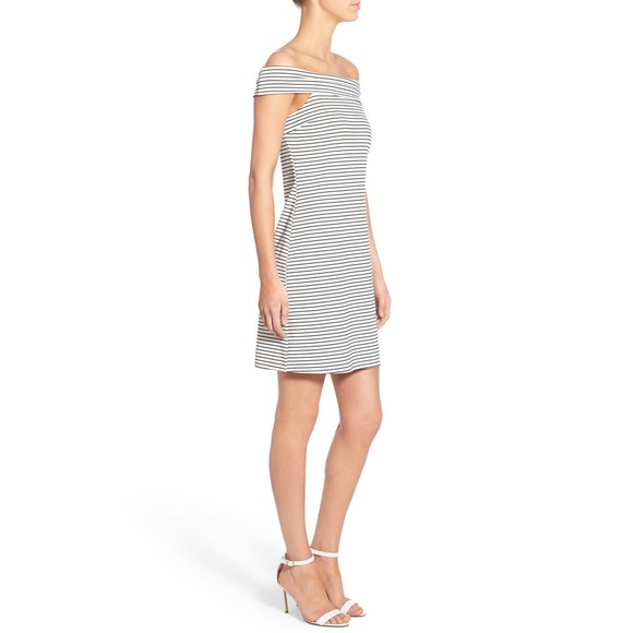 Cooper & Ella Skye Off-The-Shoulder Striped Dress - Picture 4 of 11